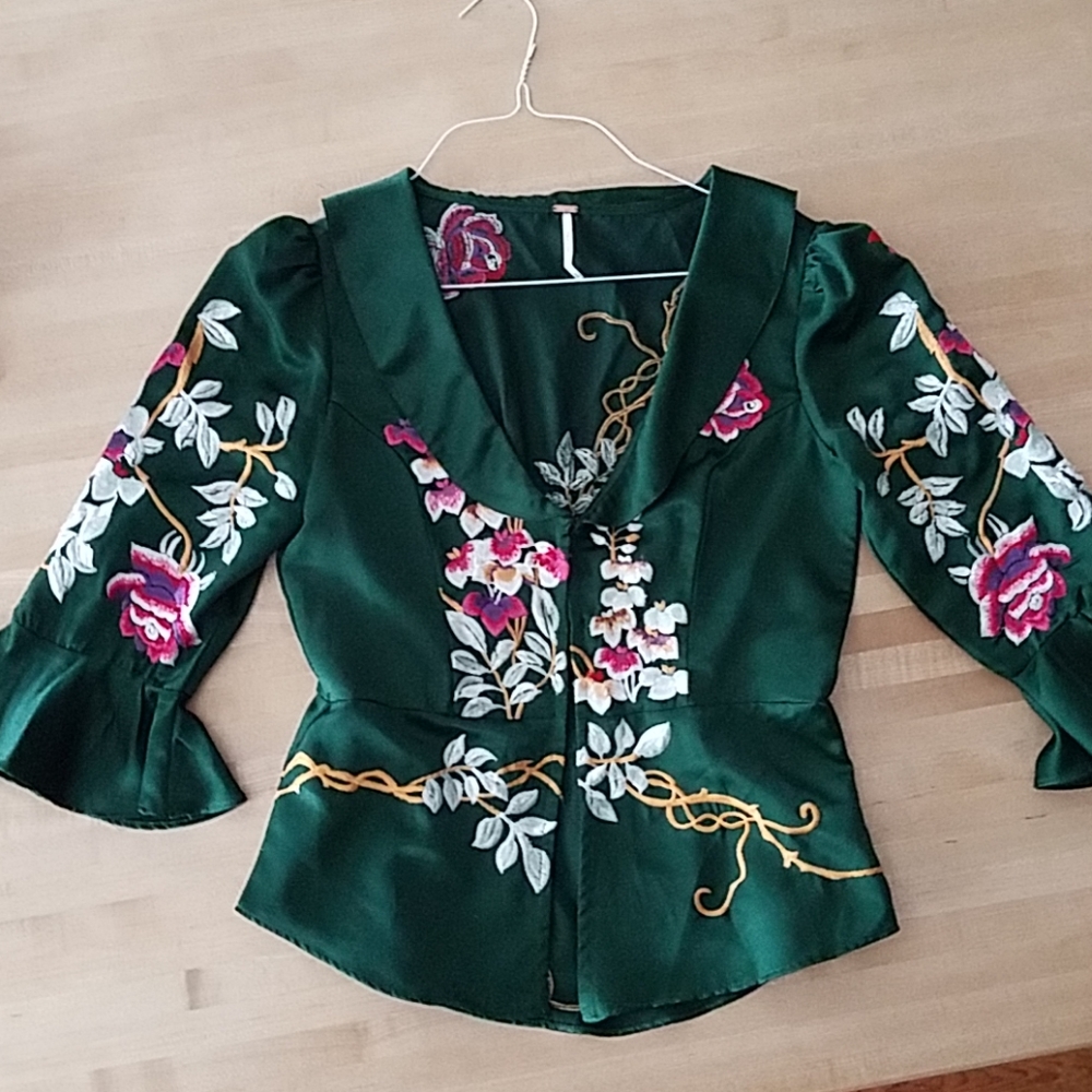 Free People Beautiful Dreams embroidered top